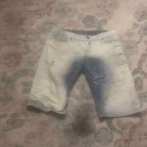 Robin's Jean Cream and Blue Jean Shorts